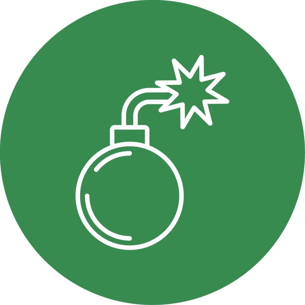 Bomb Line Circle color Icon vector