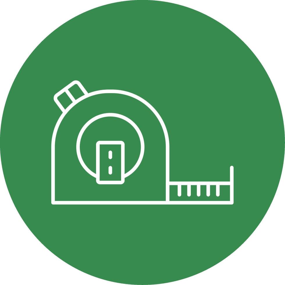 Tape Measure Line Circle color Icon vector