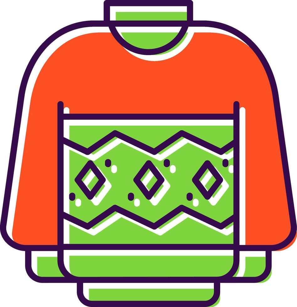 Sweater Filled Icon vector