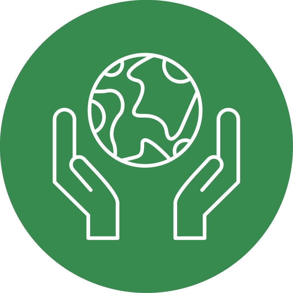 Save the Planet Line Circle color Icon vector