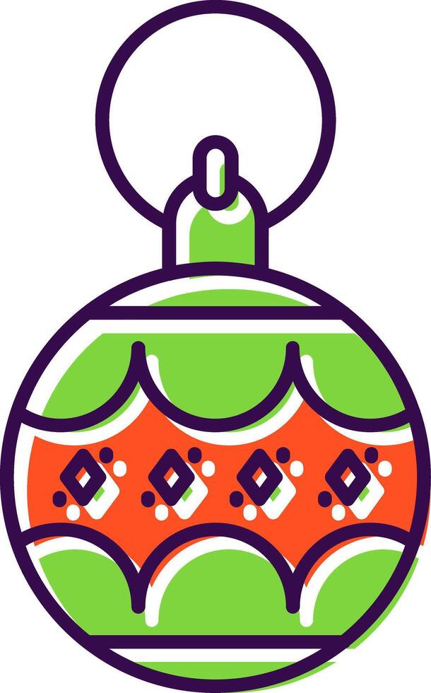 Bauble Filled Icon vector