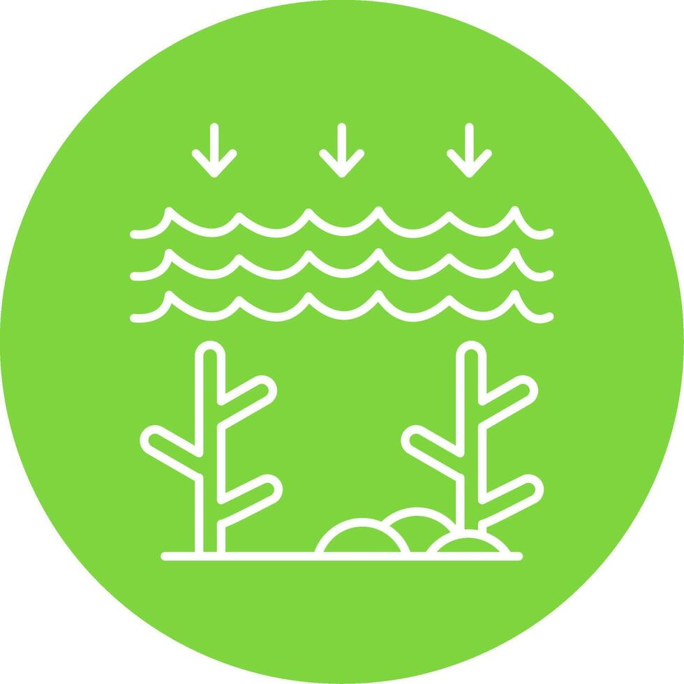 Ocean Acidity Line Circle color Icon vector