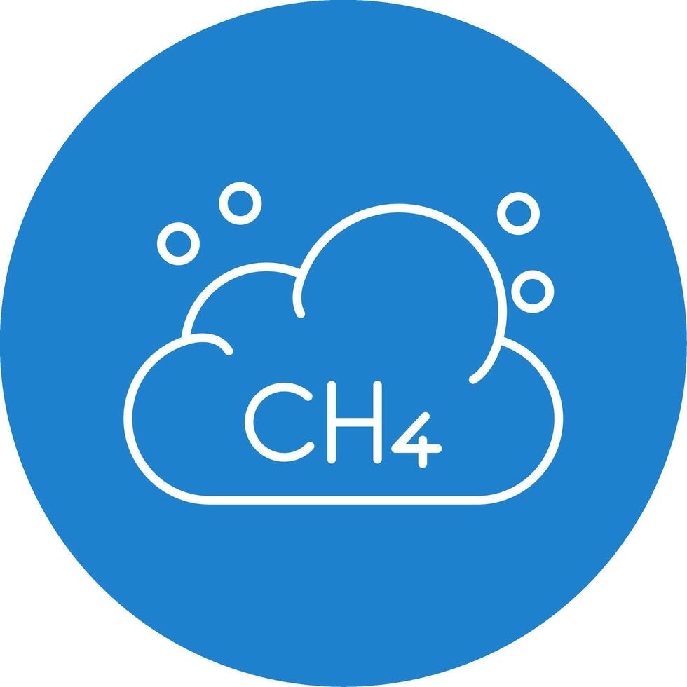 Methane Line Circle color Icon vector