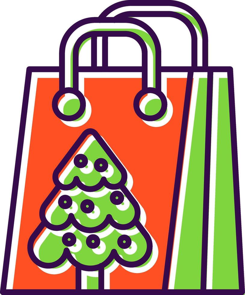 Gift bag Filled Icon vector