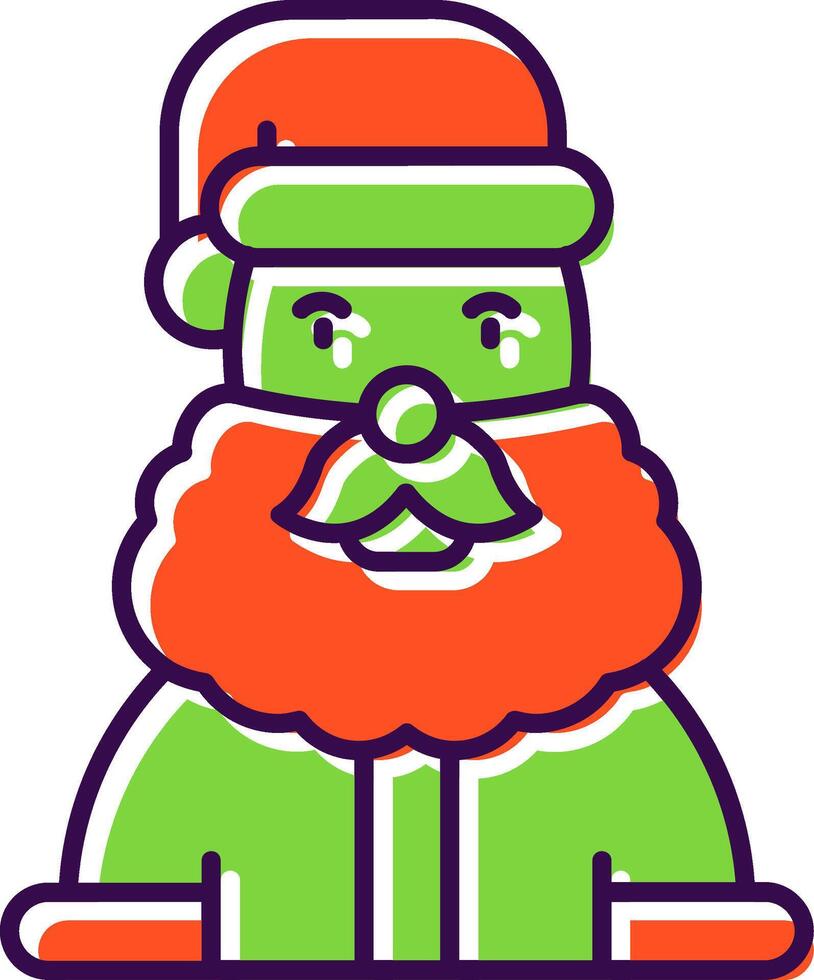 Santa claus Filled Icon vector