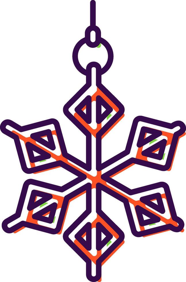 Snowflake Filled Icon vector