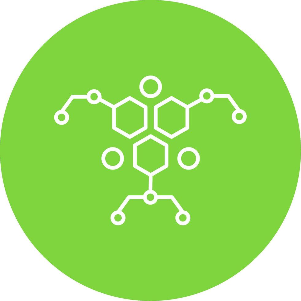 Molecule Line Circle color Icon vector