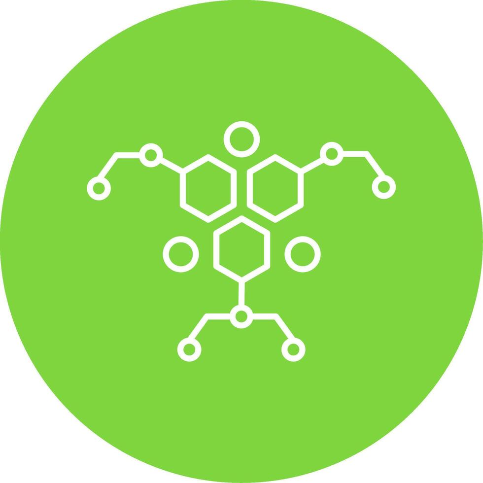 Molecule Line Circle color Icon vector