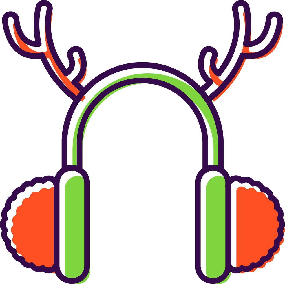 Earmuffs Filled Icon vector