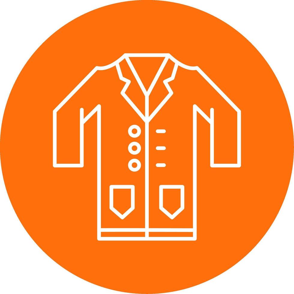 Lab Coat Line Circle color Icon vector
