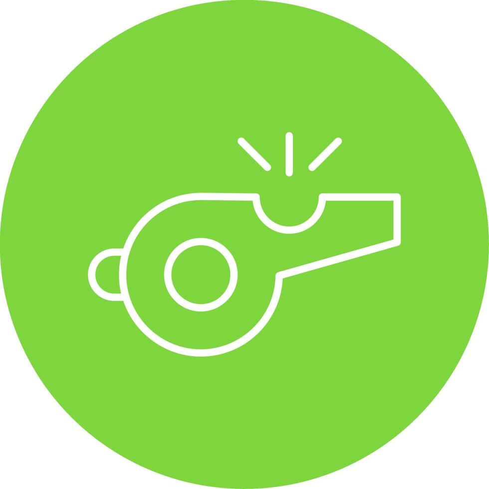 Whistle Line Circle color Icon vector