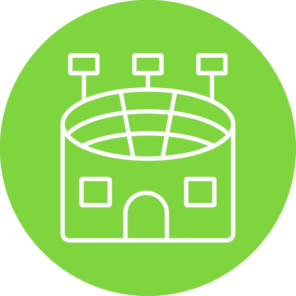 Stadium Line Circle color Icon vector