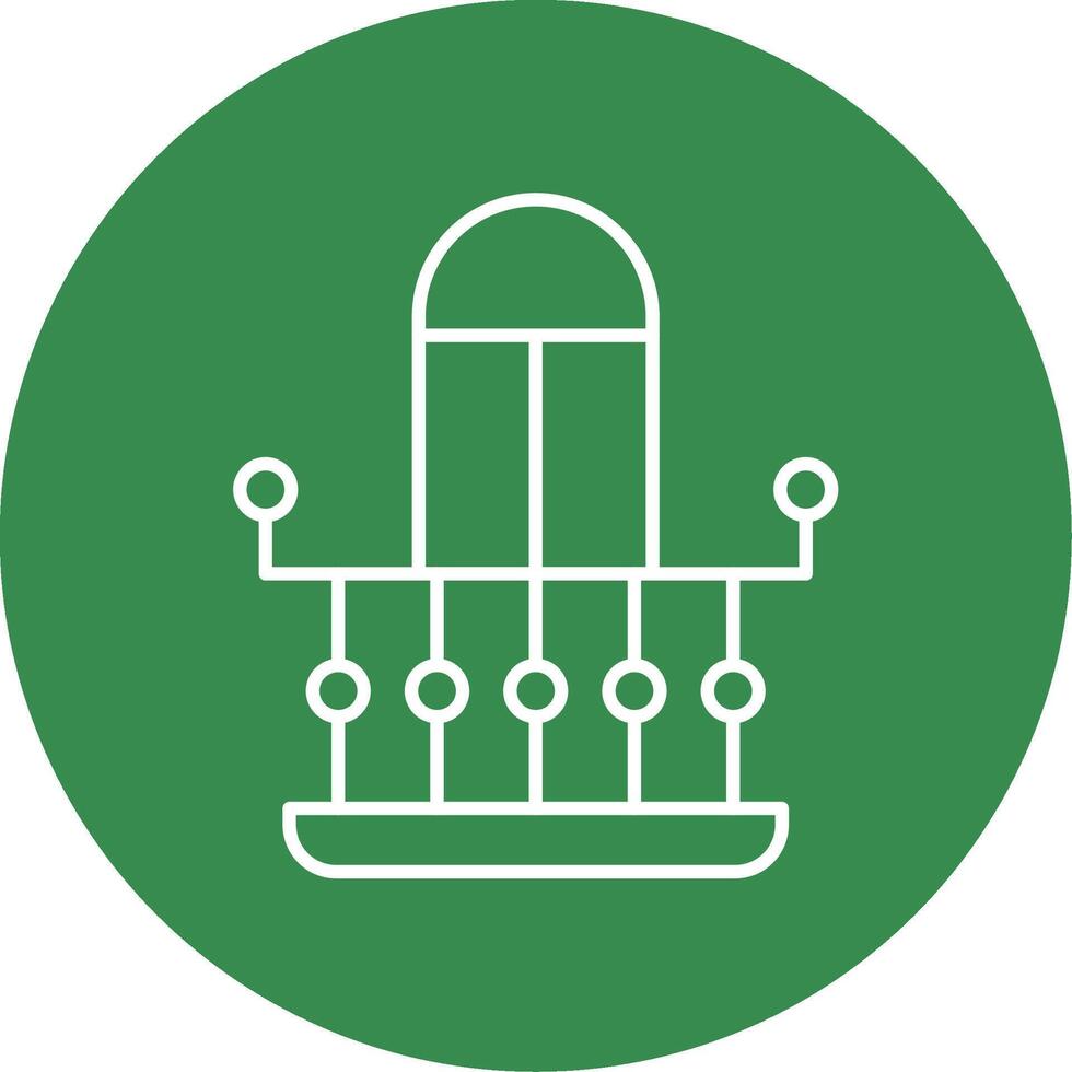 Balcony Line Circle color Icon vector