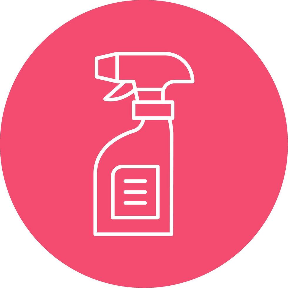 Cleaning Spray Line Circle color Icon vector