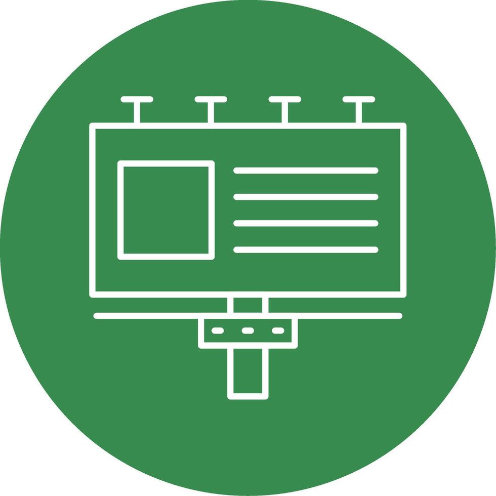 Billboards Line Circle color Icon vector