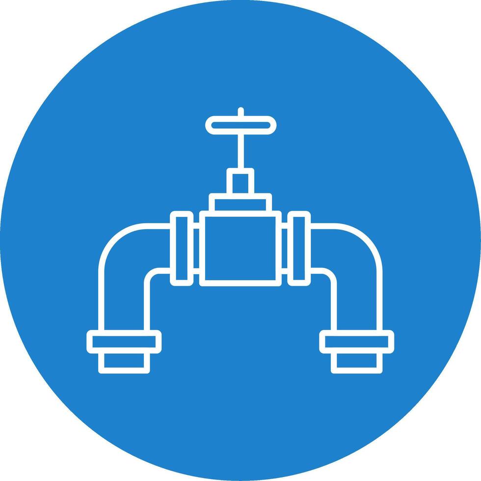 Pipes Line Circle color Icon vector