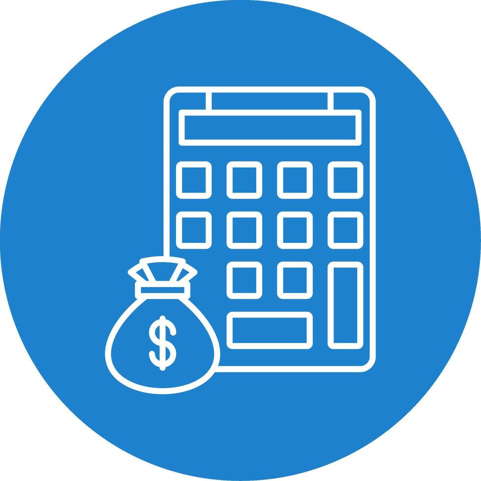 Calculating Line Circle color Icon vector