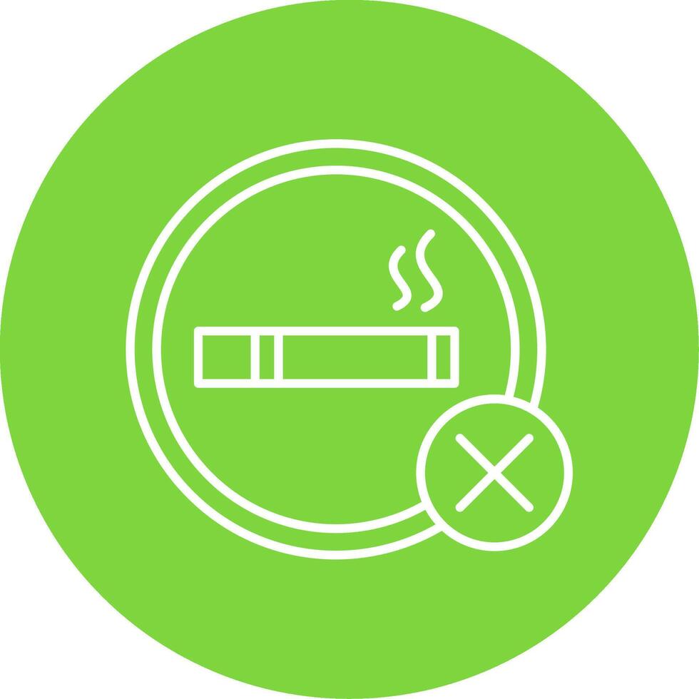No Smoking Line Circle color Icon vector