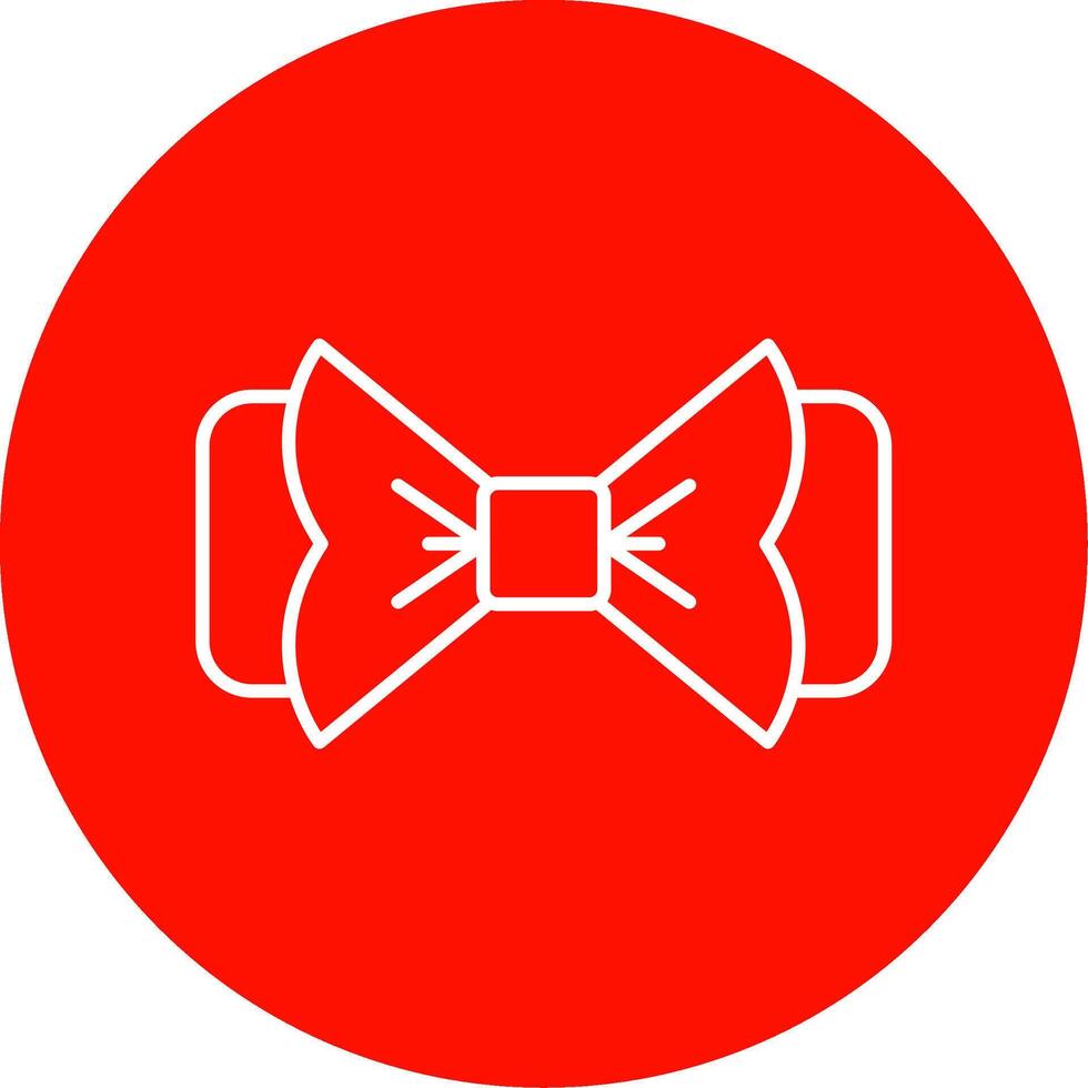 Bow Tie Line Circle color Icon vector