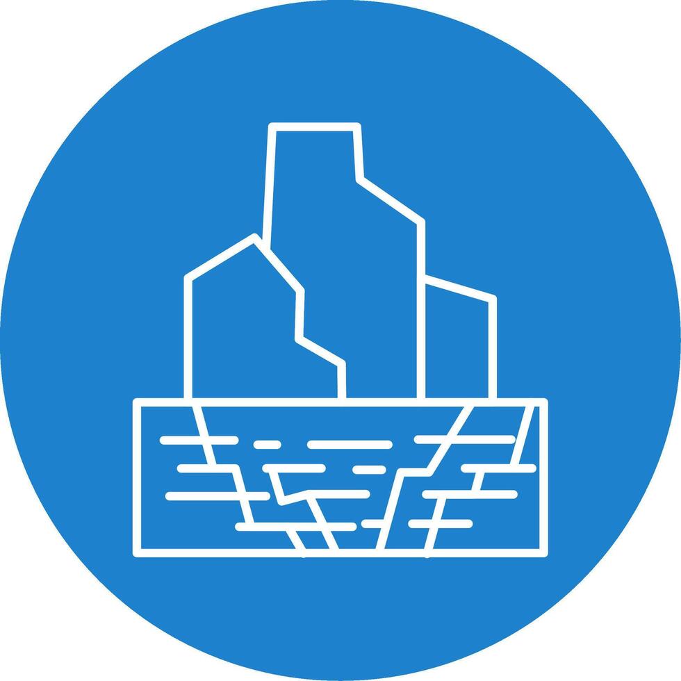 Iceberg Line Circle color Icon vector