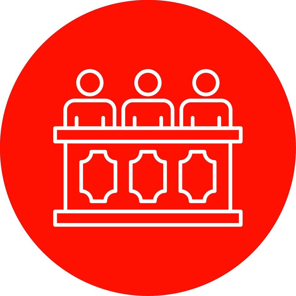 Panel of judges Line Circle color Icon vector