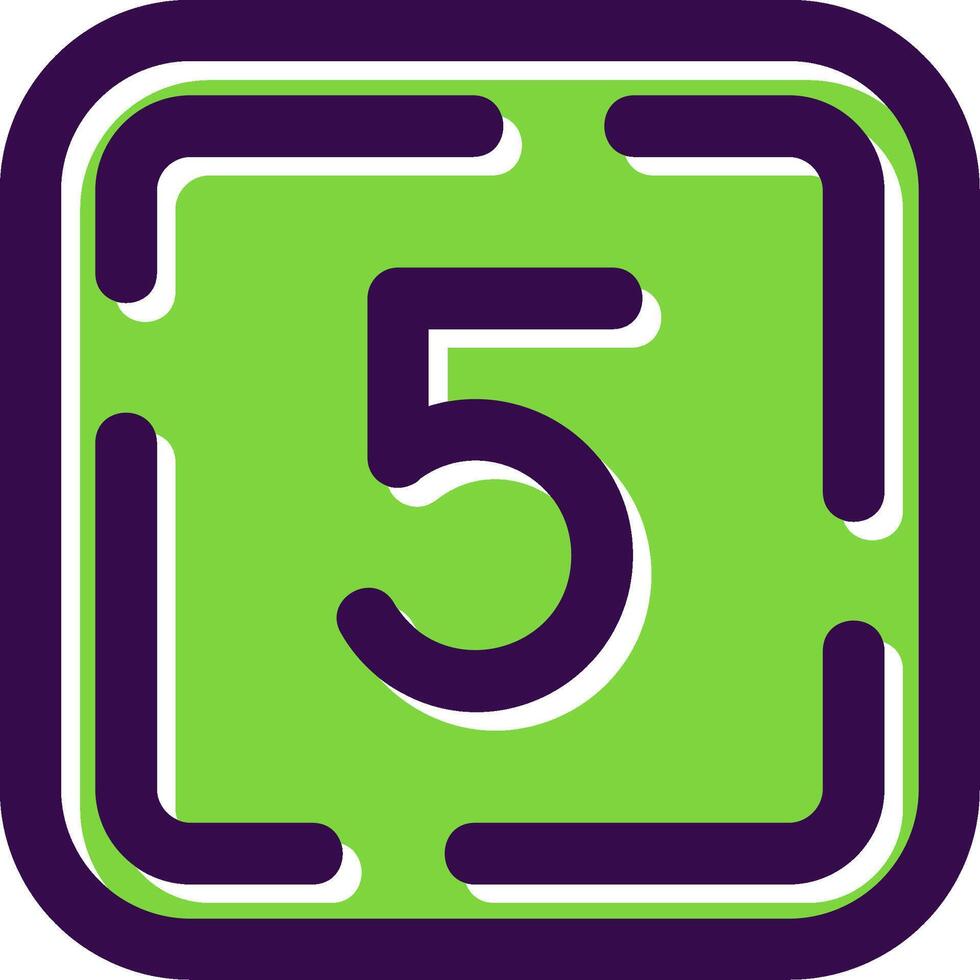 Five Filled Icon vector
