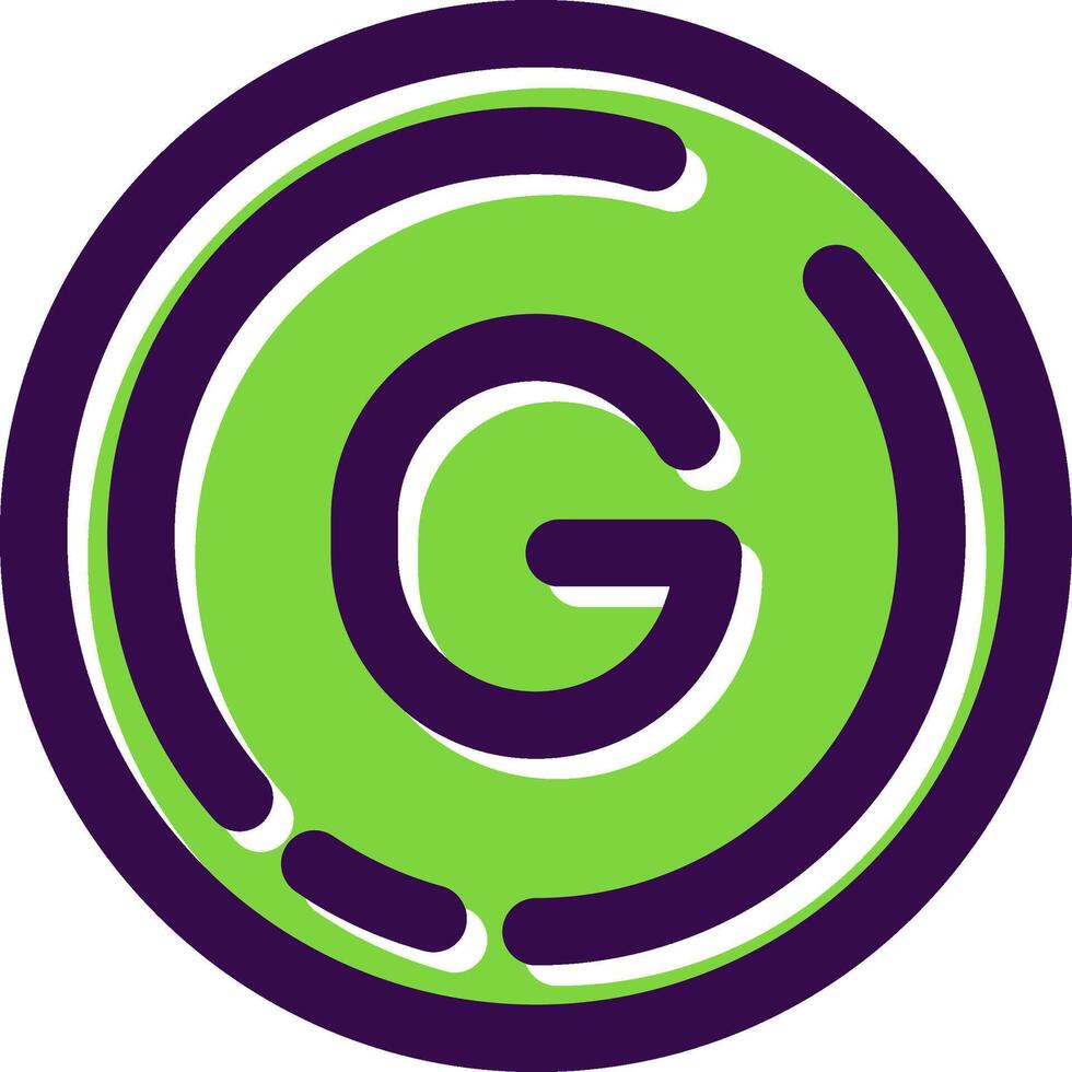 Letter g Filled Icon vector