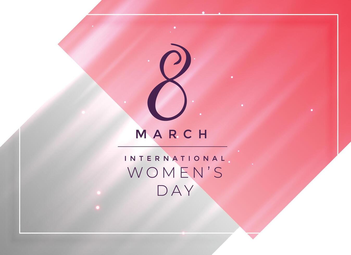 8th march happy women's day card design vector