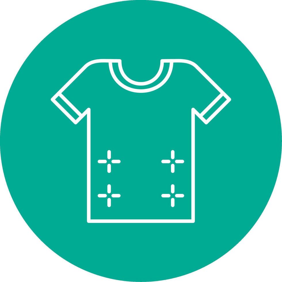 Shirt Line Circle color Icon vector