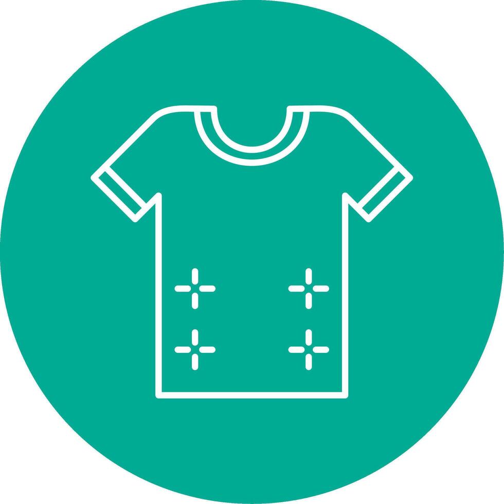 Shirt Line Circle color Icon vector