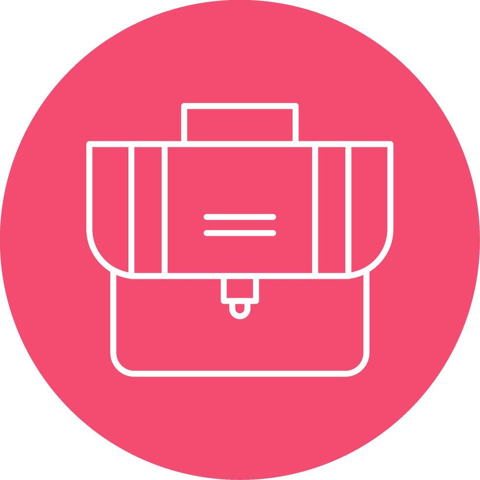 Suitcase Line Circle color Icon vector