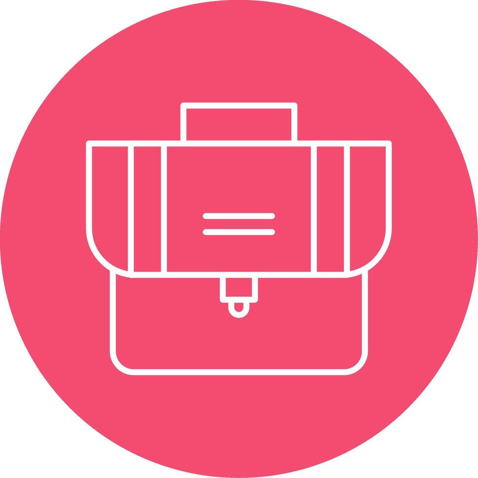 Suitcase Line Circle color Icon vector