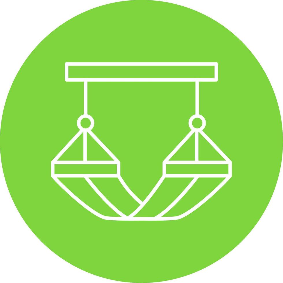Hammock Line Circle color Icon vector