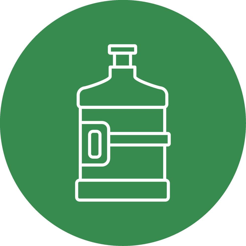 Water Flask Line Circle color Icon vector