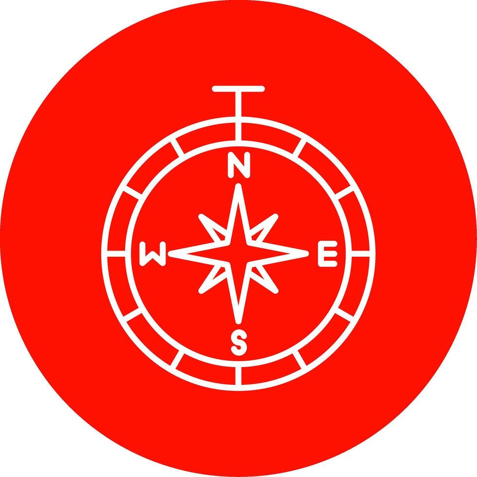 Compass Line Circle color Icon vector