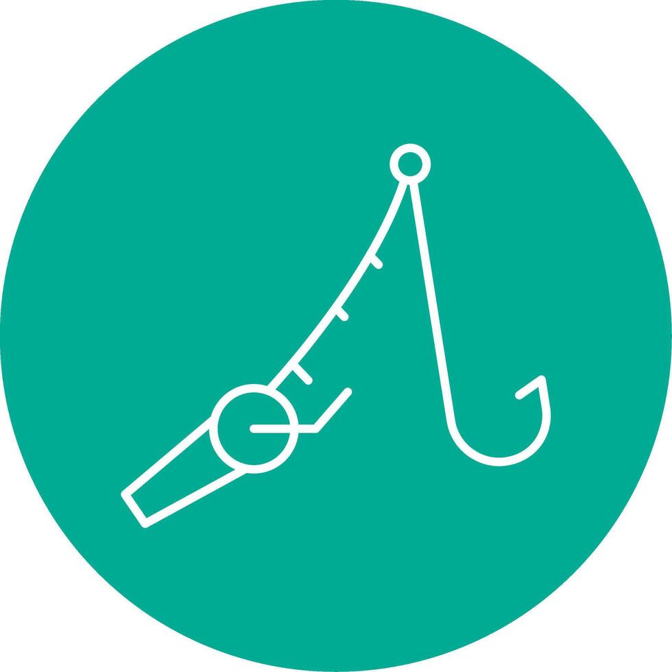 Fishing Line Circle color Icon vector