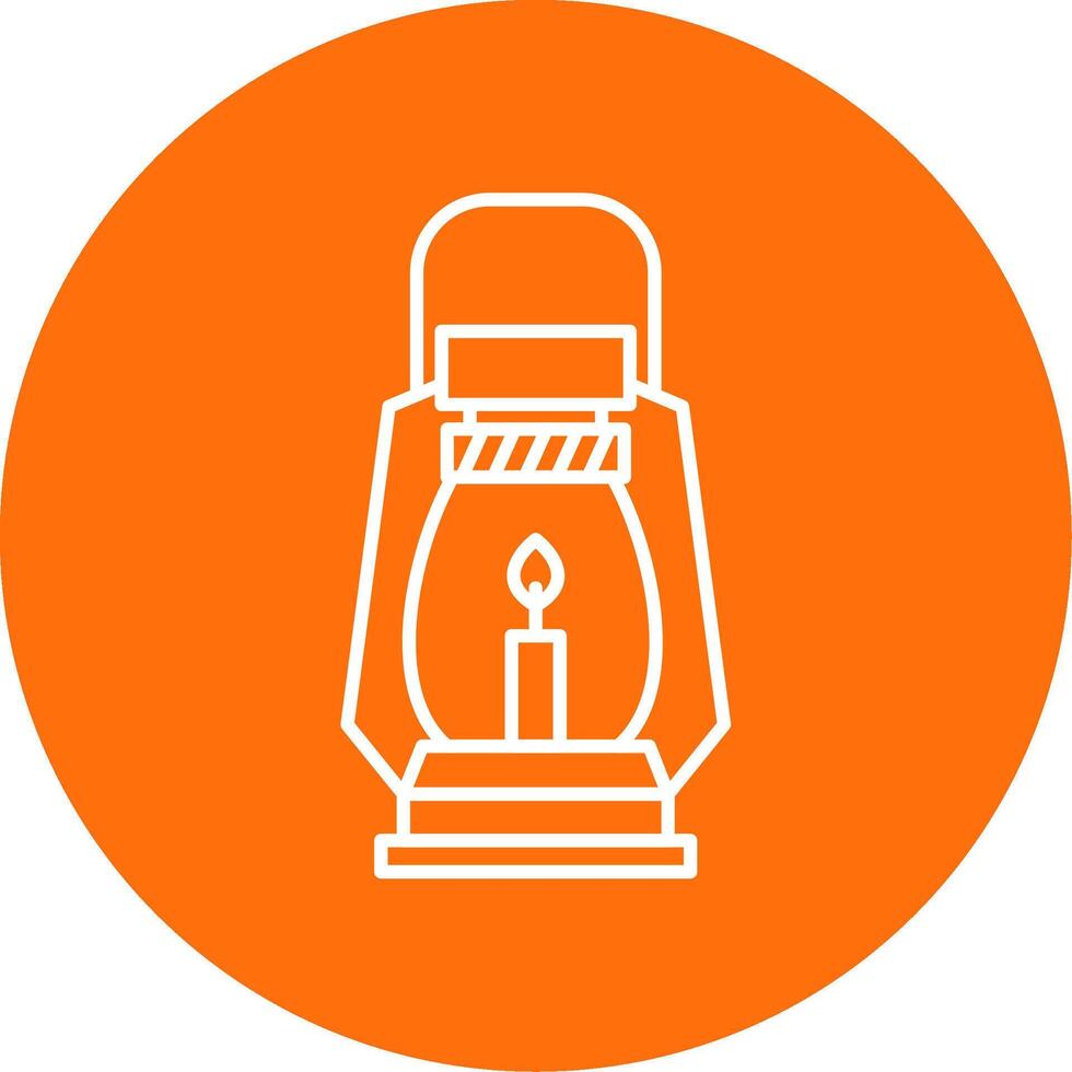 Gas Lamp Line Circle color Icon vector