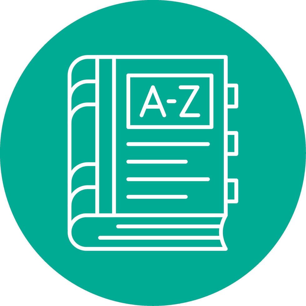 Dictionary Line Circle color Icon vector