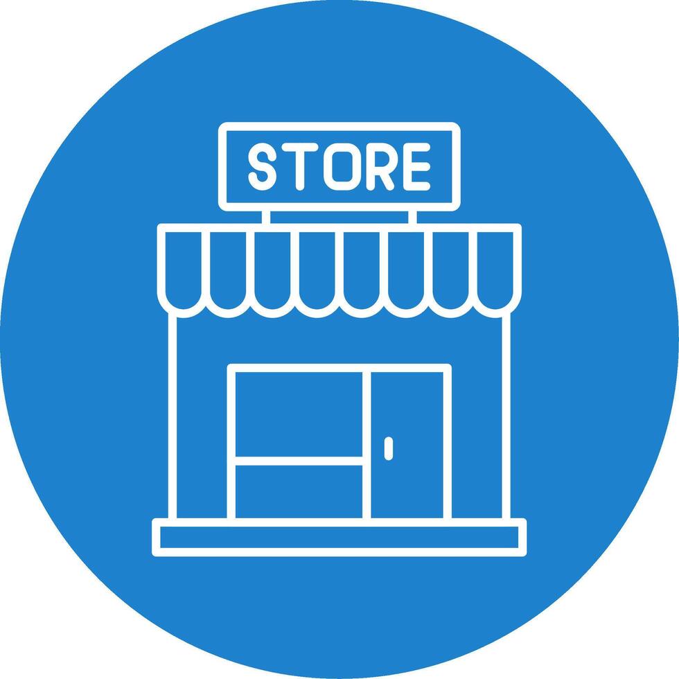 Store Line Circle color Icon vector