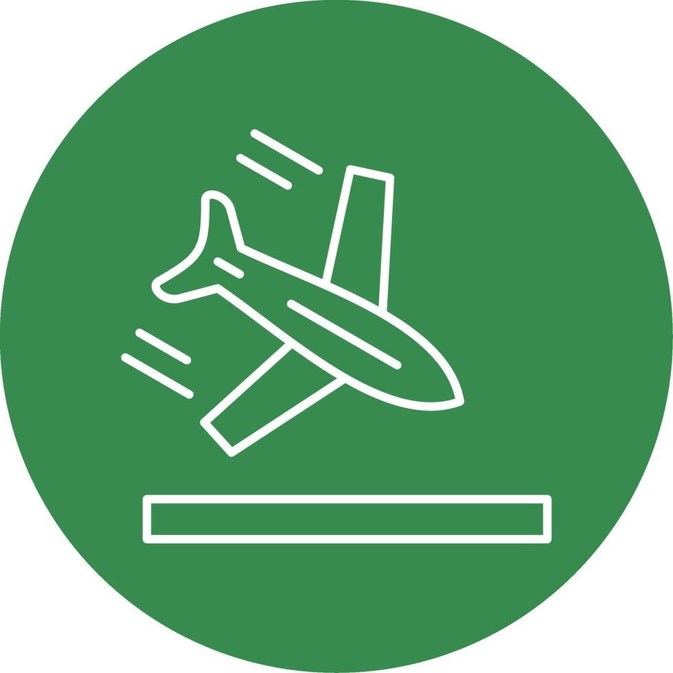 Plane Line Circle color Icon vector