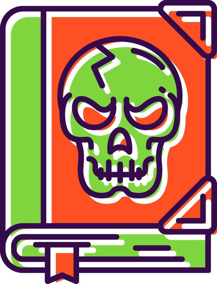 horror lleno icono vector