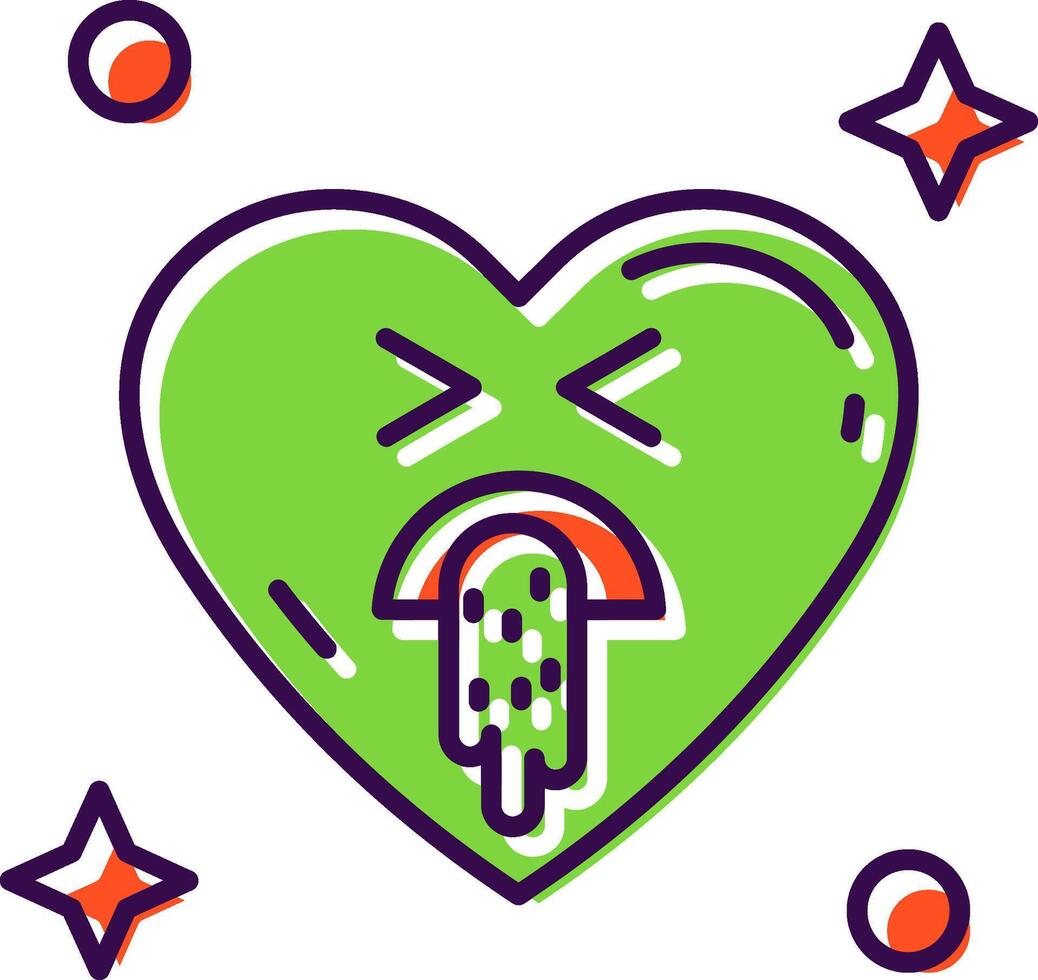 Vomit Filled Icon vector