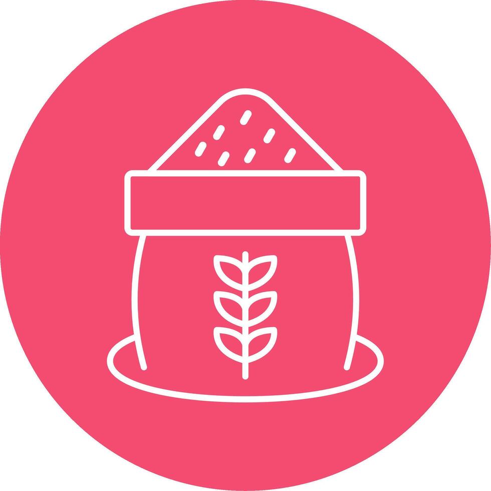 Grain Line Circle color Icon vector