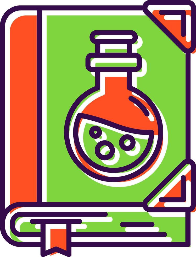 Sciene book Filled Icon vector