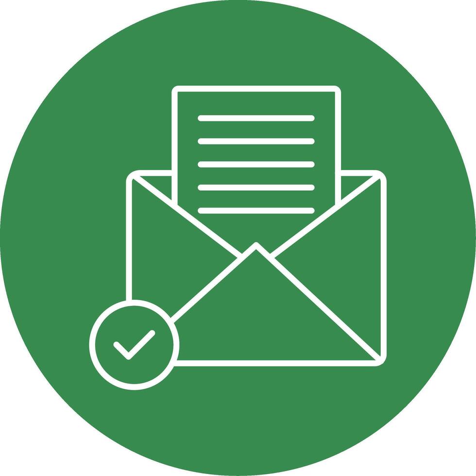 Open Email Line Circle color Icon vector