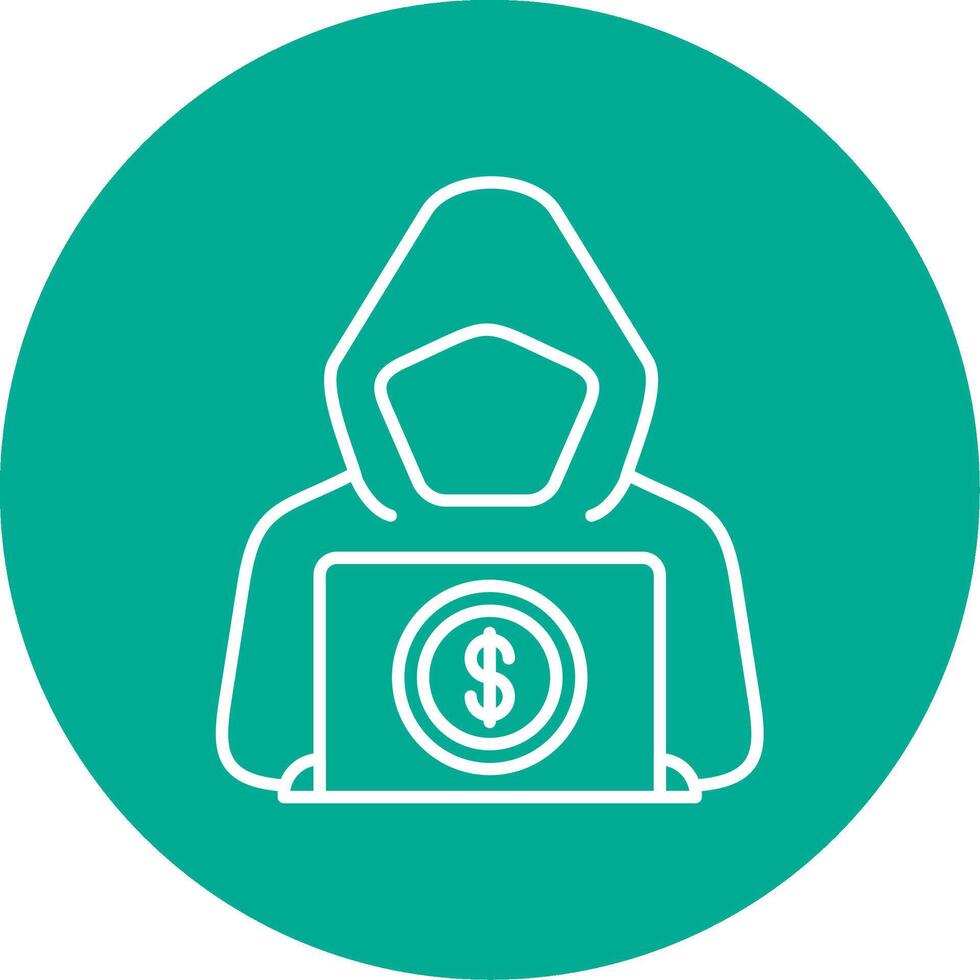 Money Laundering Line Circle color Icon vector