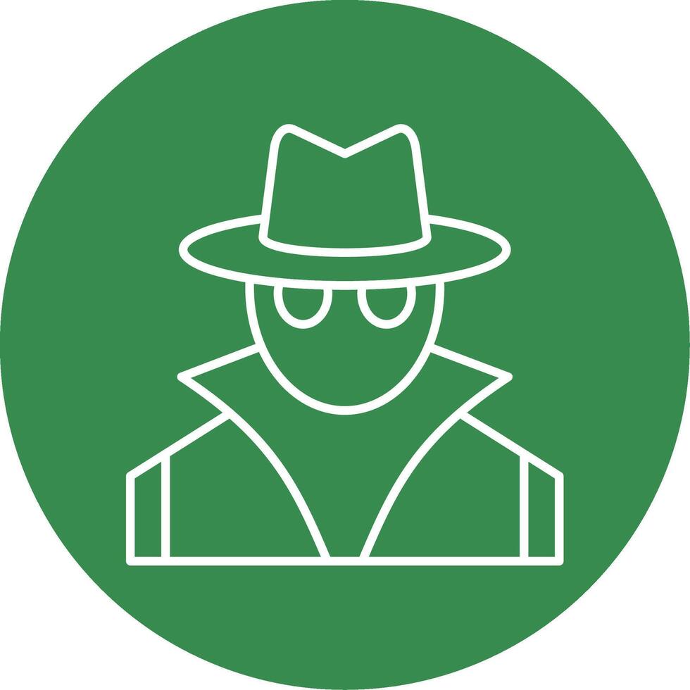 Spy Line Circle color Icon vector