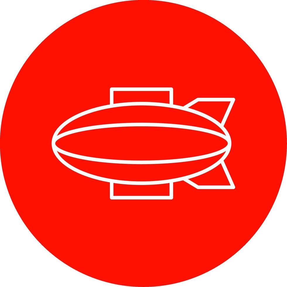 Blimp Line Circle color Icon vector