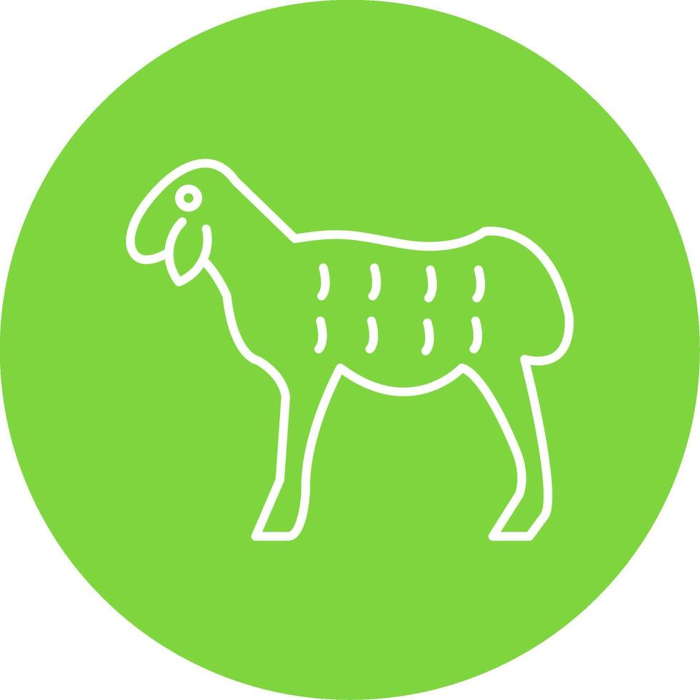 Sheep Line Circle color Icon vector