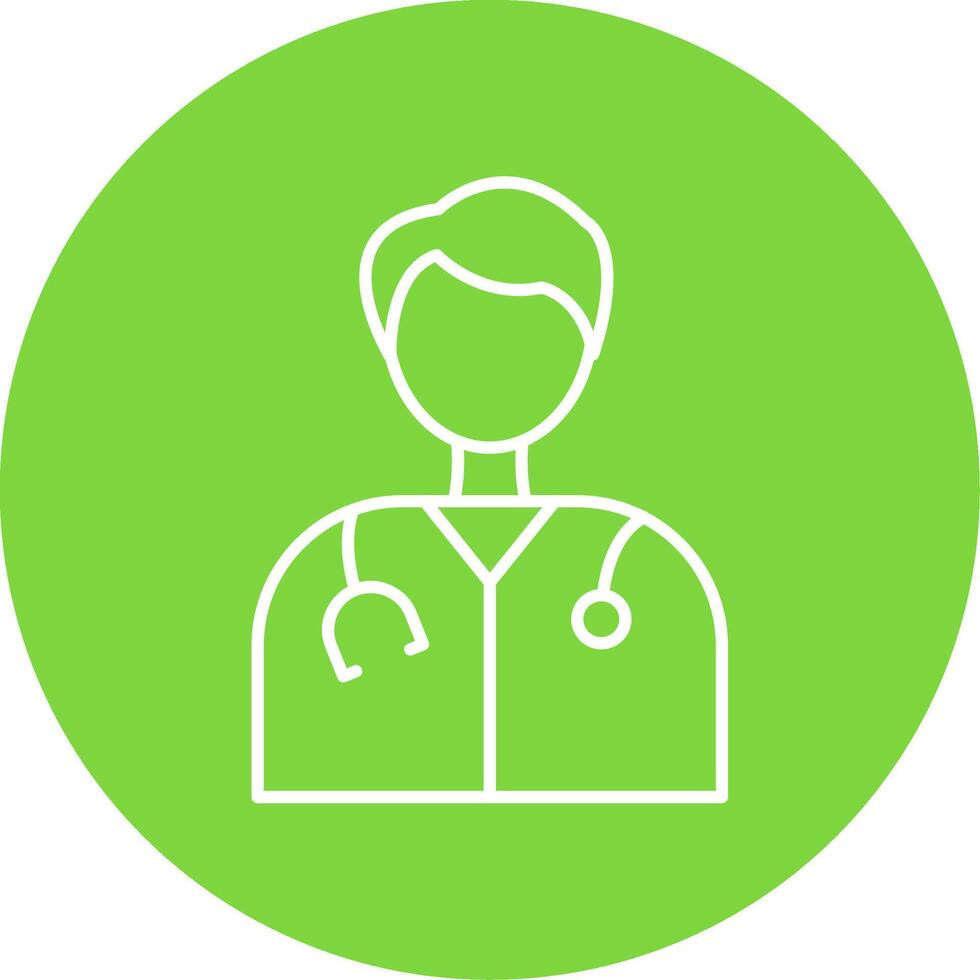 Doctor Line Circle color Icon vector